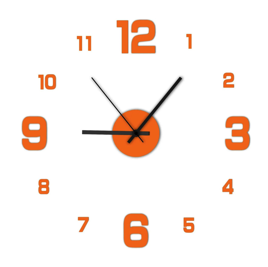 1pc DIY Frameless 3D Wall Clock Silent Acrylic Home Decoration - NEW