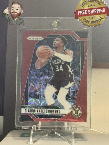 Giannis Antetokounmpo 2024-25 Panini Prizm Red Choice /88 Bucks #85