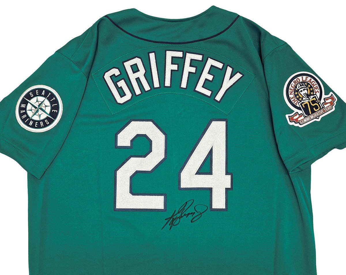 Mariners Ken Griffey Jr Auto Teal MN 95 Cooperstown Jersey XL