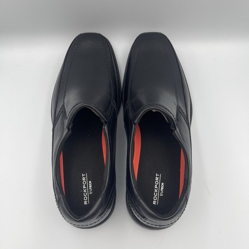 Rockport Mens Trutech Black Leather Classic Loafers Shoes Slip On Size 13 XW - Picture 6 of 13