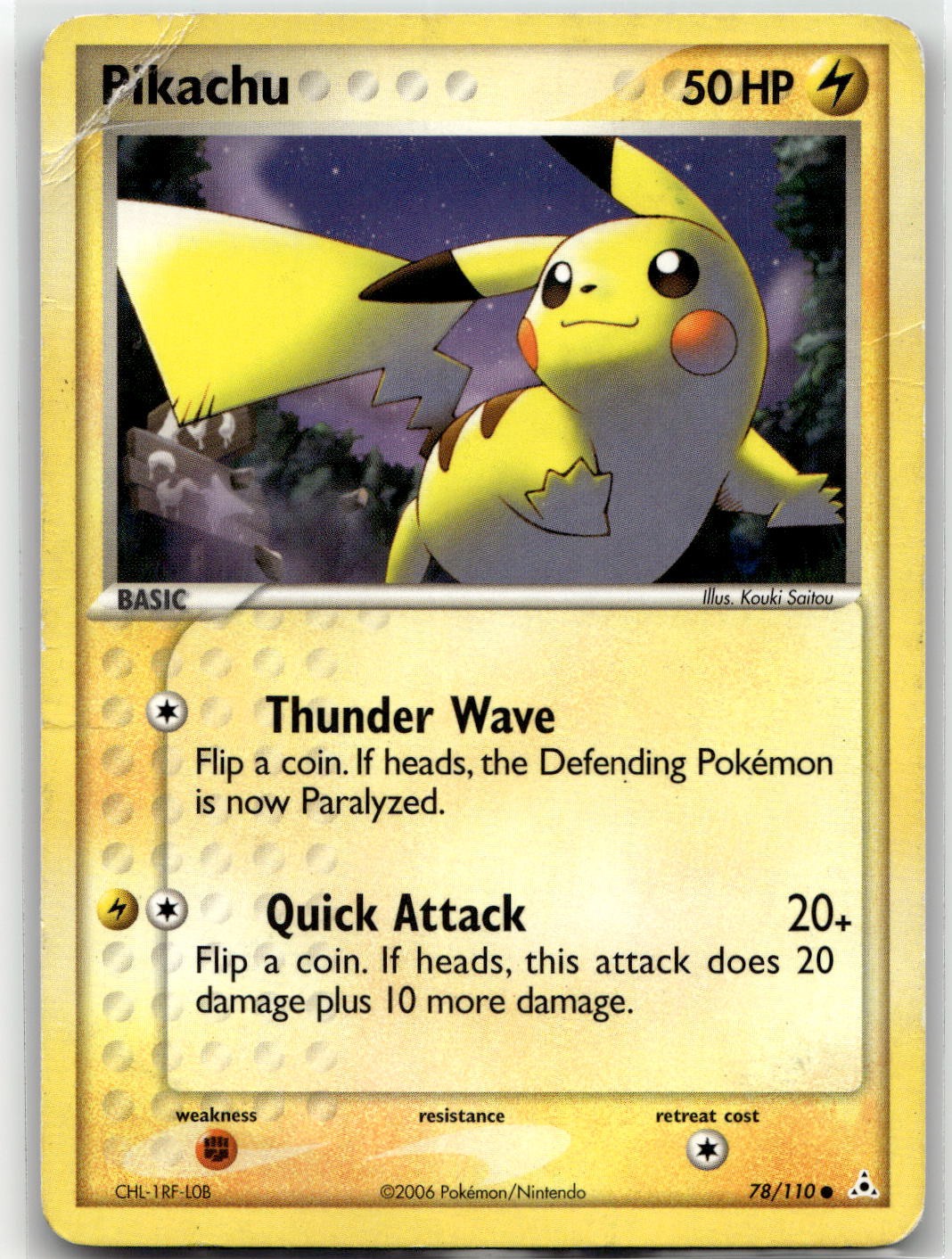 Pikachu 78/110 Common Holon Phantoms Pokemon HP