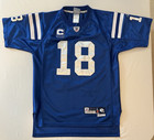 Peyton Manning #18 Indianapolis Colts Blue YOUTH Large Captain Jersey