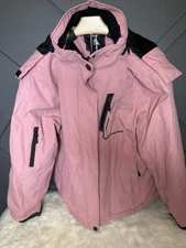 MOERDENG  Pink Ski Snow Jacket Coat Warm Fleece Lined Waterproof Hooded  Size XL