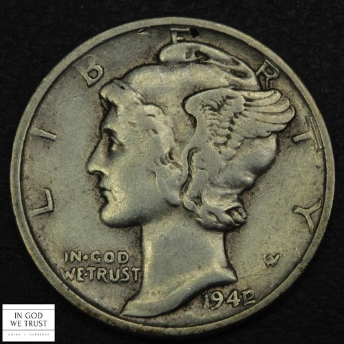 1942/1 Overdate Mercury Silver Dime 10C