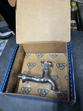 T&S Brass B-0718 Single Sink Wall Mount Faucet - 4-Arm Handle NEW Open Box