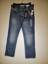 Old Navy Boys Straight Jeans 14 Husky Blue Built-In Flex Denim