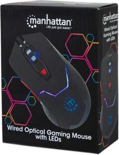 Manhattan Wired Optical Gaming USB-A Mouse with LEDs (Clearance Pricing), 480 Mb - Picture 2 of 5