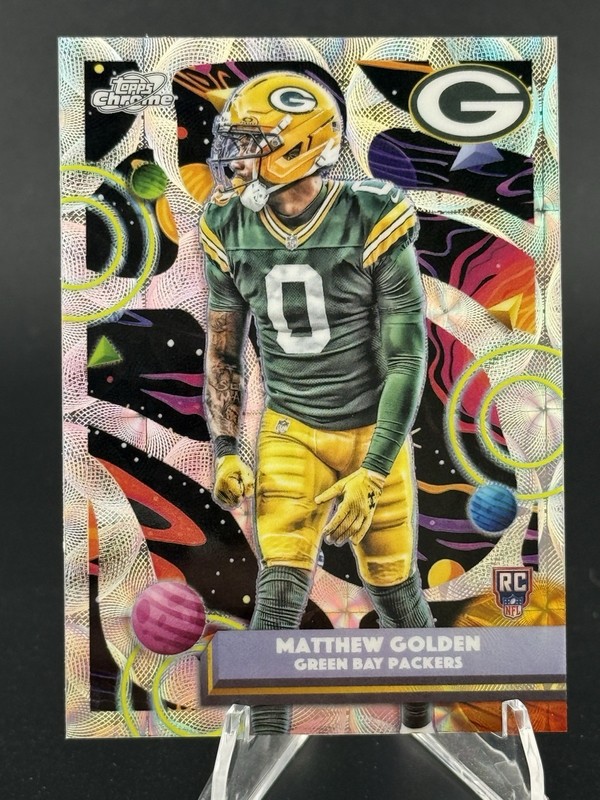 2025 Topps Cosmic Chrome Matthew Golden RC Nucleus Refractor Rookie #137 Packers
