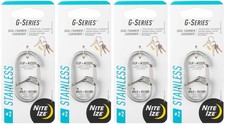 Nite Ize G-Series Dual Chamber Stainless Steel Carabiner 2 - Stainless 4-Pack 