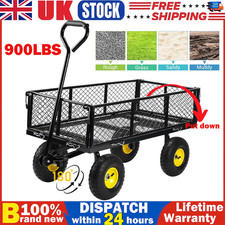 Image of Collapsible Utility Wagon Heavy Duty Folding Cart Camping Beach Garden Outdoor