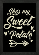 Quadro stampa su tela poster arte da parete con cornice She My Sweet Potato