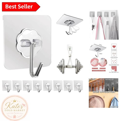 #ad #ad Stylish 10 Pack Waterproof Hooks No Damage 50 lbs Load for Home amp; Outdoors $12.99