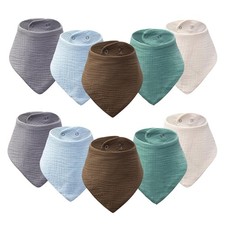 Baby Bandana Bibs 10 Pack 100 Cotton Absorbent Drool Teething Newborn