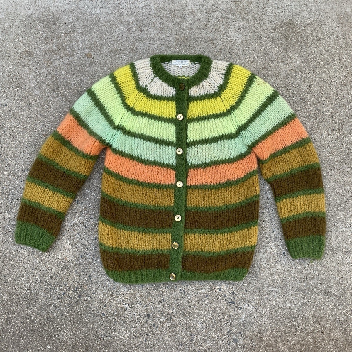 Vintage 50s 60s Mohair Cardigan Women Made in Italy Size 38 M/L