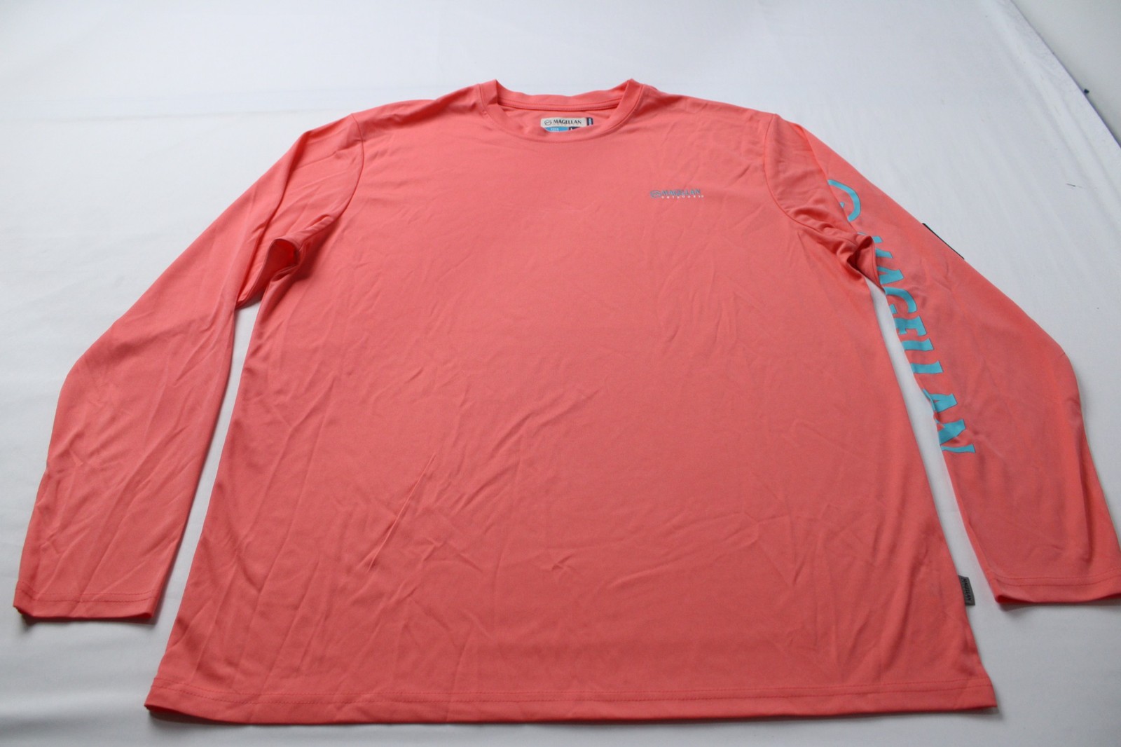 Magellan Outdoors Mens Casting Crew Long Sleeve Fishing Shirt JL3 Pink Large NWT