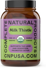 Complete Natural Products Pure Organic Milk Thistle - 500 Mg Silymarin 100 Pills