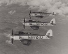 Hawker Sea Fury FB11 Royal Canadian Navy Fighter Trio 1950s - Original Photo — photo 1