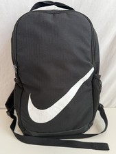 Nike Black Backpack Bag Medium Logo Swoosh Sports School Travel Gym Youth