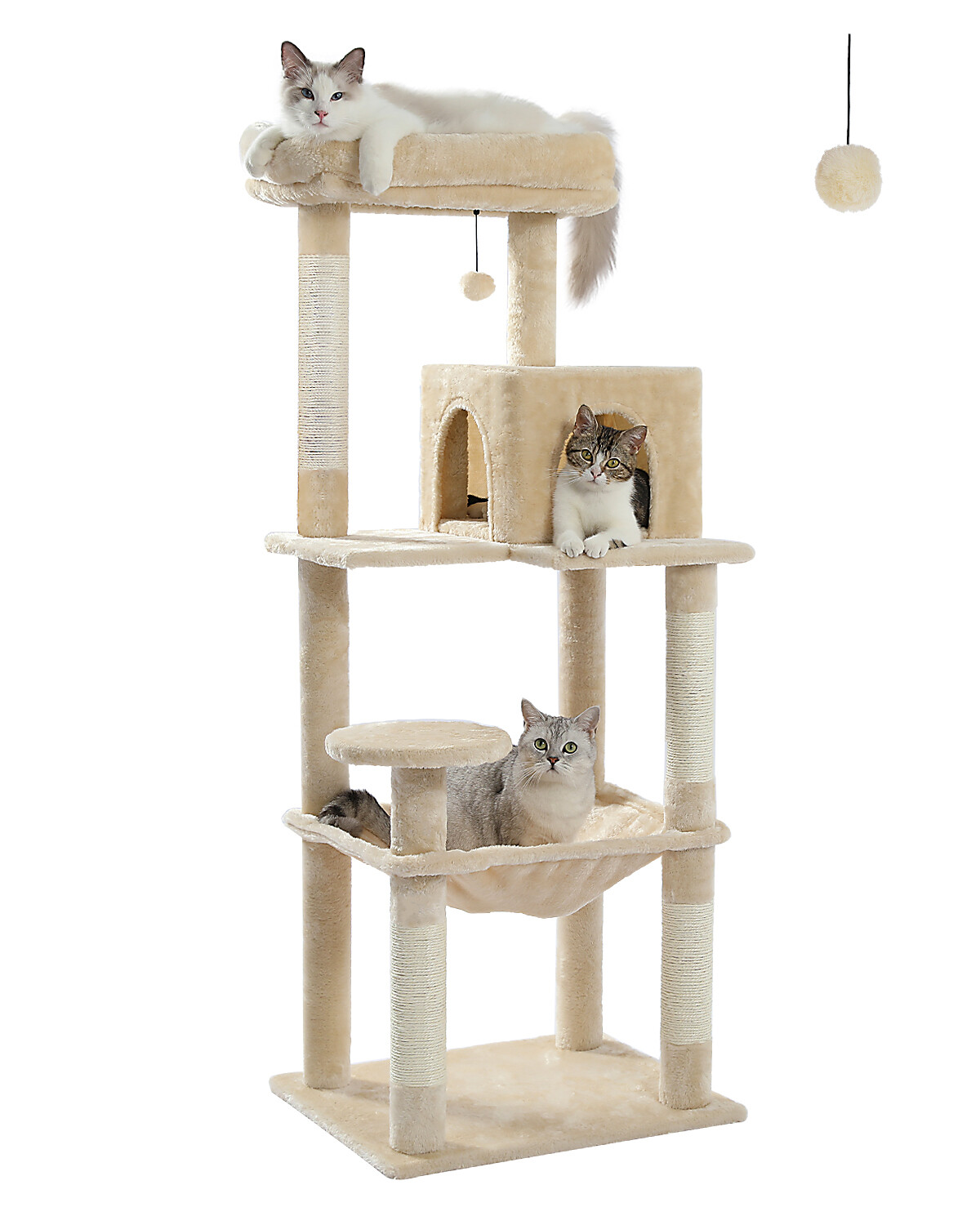 Katzenkratzbaum 135 Cm Mit XXL-Stamm - Stabiler Kle Produktbild-Vorschau 14