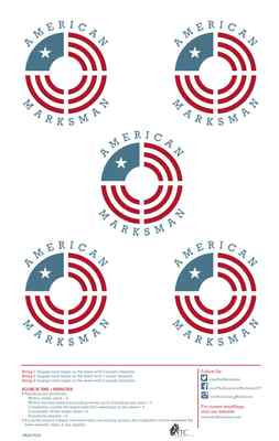 Official American Marksman National Match Practice Target [22'' x 35''] 18 targets