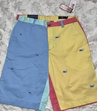 NEW NWT Vineyard Vines Embroidered Whale Breaker Shorts Boys Size 14 Men 28