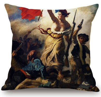 Kissenbezug Canvas-Stoff Kunst Eugène Delacroix Die Freiheit führt das Volk