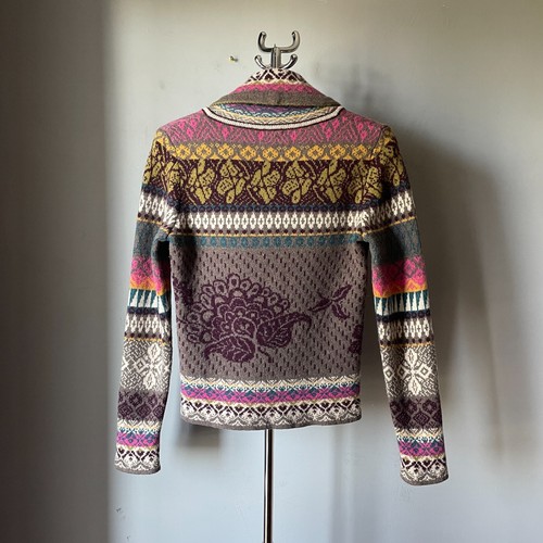 Ivko Women’s Colorful Wool/Nylon Shawl Collar Cardigan – Size 38EU / 6US / 10UK - Picture 3 of 14