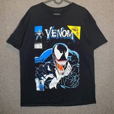 Marvel Tshirt Men's Small Black Graphic Print Venom Retro 