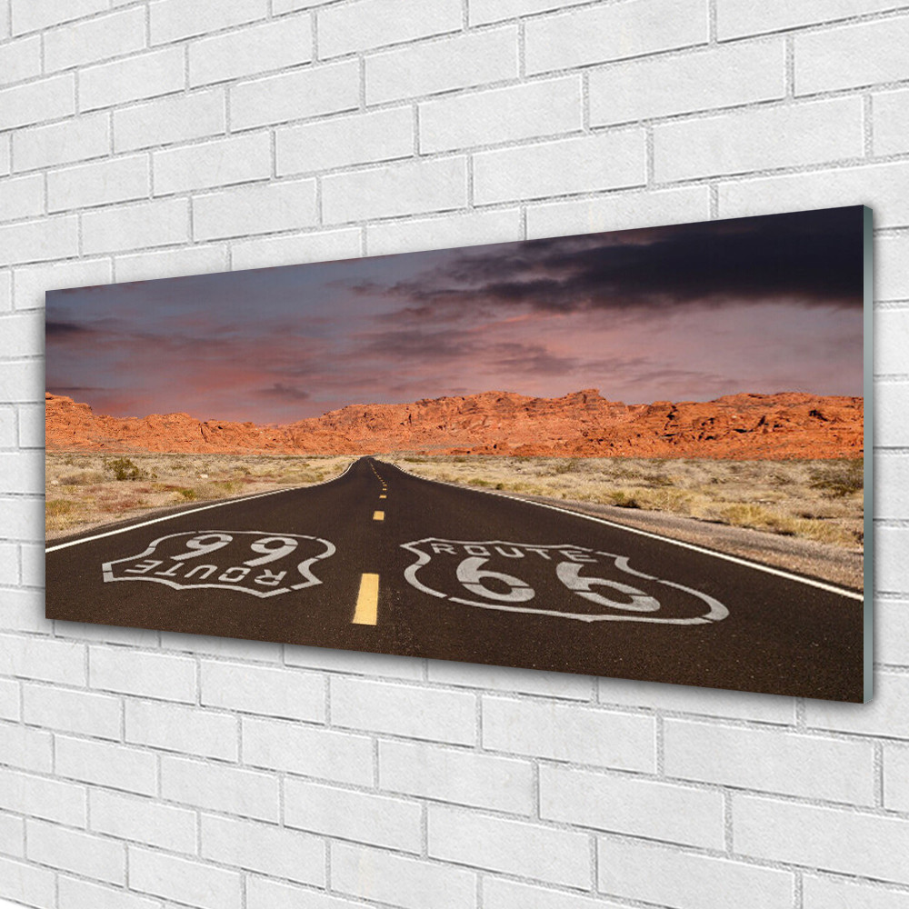Tableau en verre trempé Tulup Rue 125x50 cm avec finition brillante premium