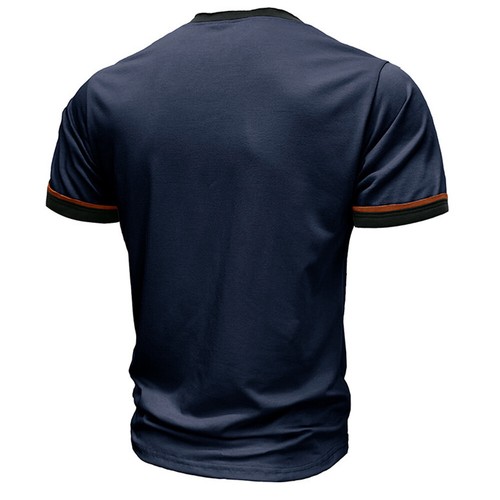 Mens Short Sleeve Button T Shirt Casual Slim Fit Sport Muscle Summer Henley Tops - Picture 13 of 26