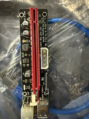 6 PACK! PCIE GPU Riser Latest 103E 6 PIN + MOLEX GPU Mining ETH USB