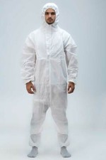 Q-SAFE Disposable Coverall Suit - Type 5/6 - Cat 3 - Breathable - Hazmat - Large