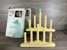 Vintage Christmas Set MCM Molded Plastic NOMA 5 light Candolier Tested! No Bulbs