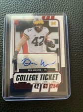 BEN MASON 2021 PANINI CONTENDERS DRAFT PICKS COLLEGE TICKET No. 193 RED AUTO