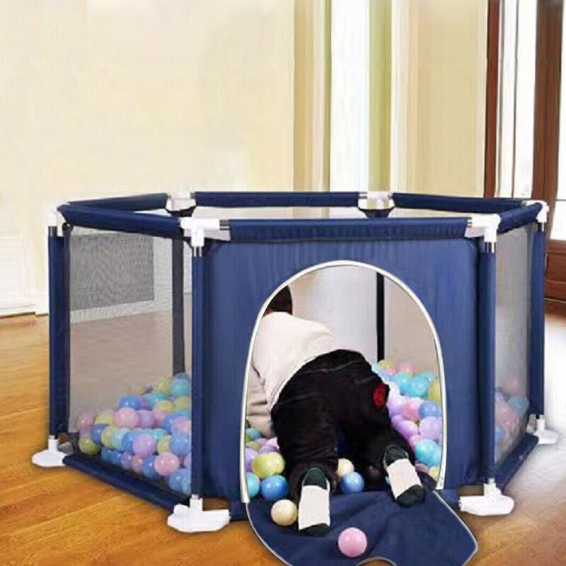 Baby Playpen with Round Zipper Door Play Pens for Toddlers Safe Indoor