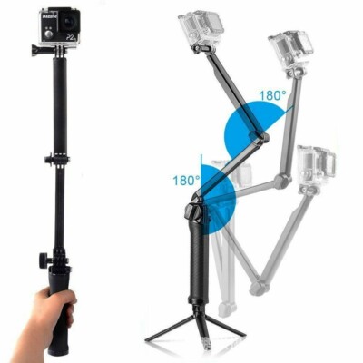 For GoPro Hero 12 11 10 9 8 Top Hand Grip Arm Selfie Stick Tripod Mount Monopod