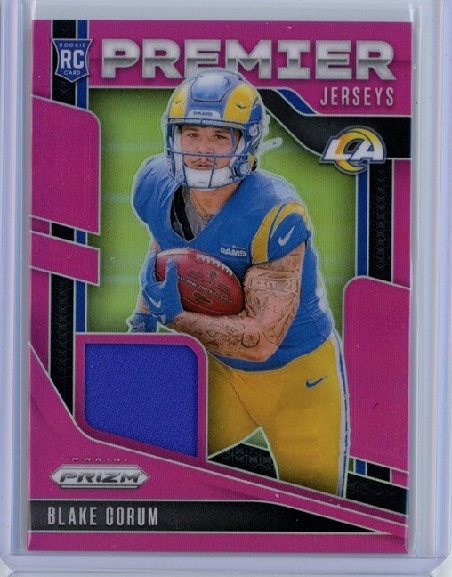 BLAKE CORUM 2024 Panini Prizm RC Premier Jerseys Pink #PJ-BCM Rams