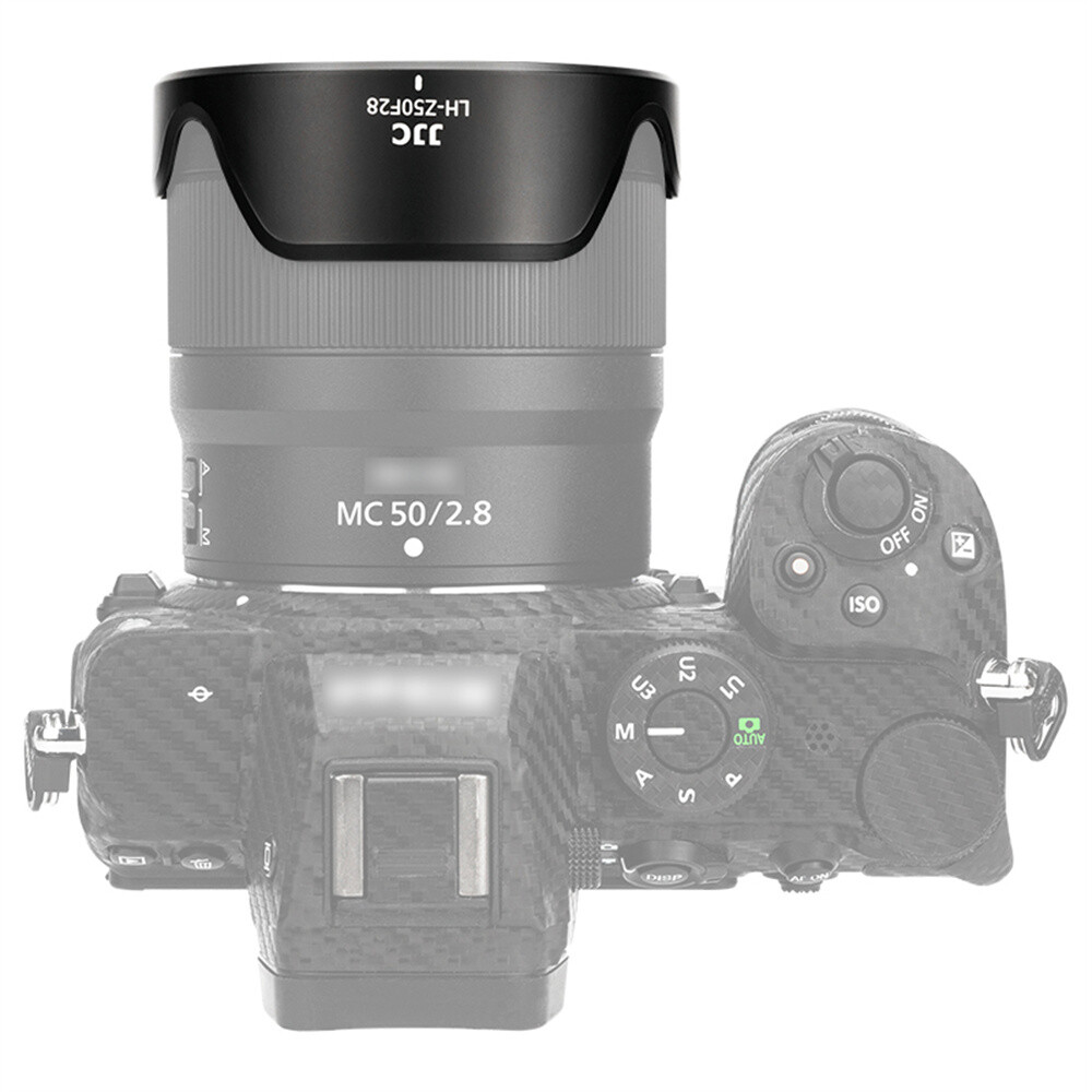 JJC HB-112 Paraluce a Baionetta Parasole per obiettivo Nikon NIKKOR Z DX 12-28mm f/3.5-5.6 PZ VR, Sostituisce Nikon HB-112, Paraluce Reversibile - Protegge L'obiettivo