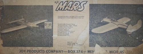 MARS TWIN-RUDDER UC STUNT PLAN + Bob Palmer articolo da costruzione modellino aereo  - Foto 5 di 6