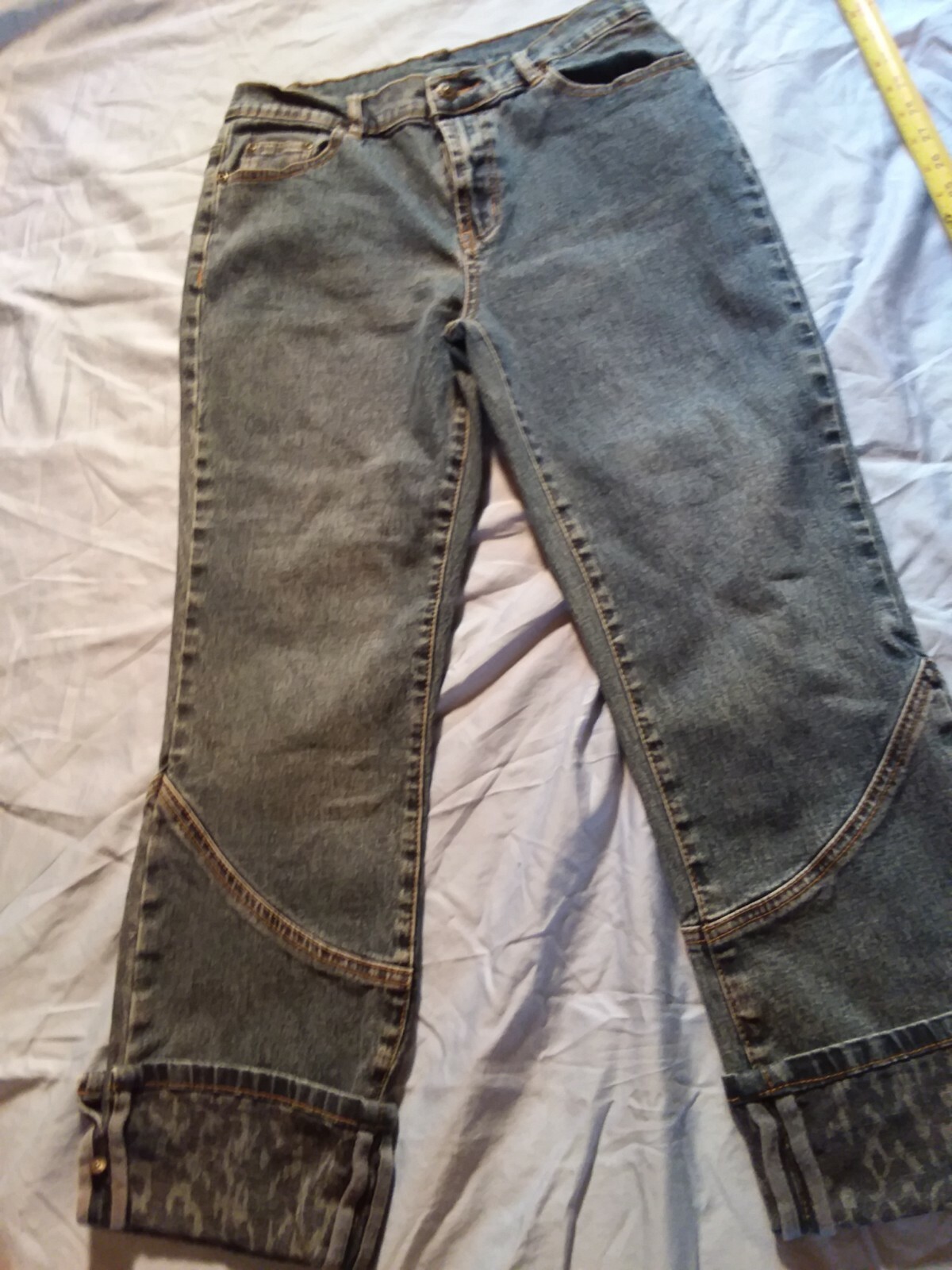 DG2 ladies jeans 6 BLUE capri's designer cropped pants NOS vintage premium NEW