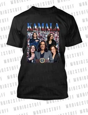 Kamala Harris 2024 The Many Faces Tee Shirt President Pro Club Shaka RTP Tshirt