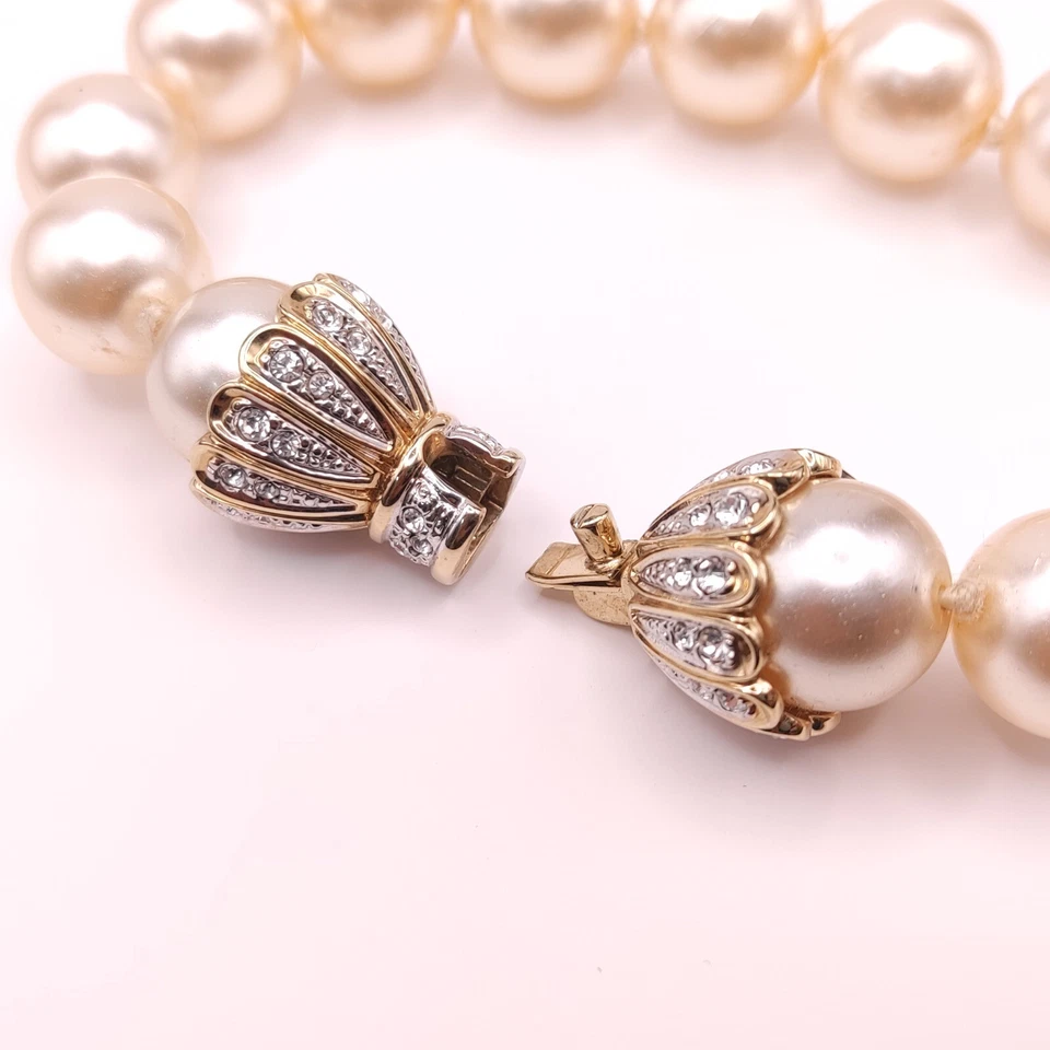 ⭐ Pierre Lang Armband Band Armreif Perle Halskette Collier Kette Gold fa. 24 ⭐ - Bild 3 von 3