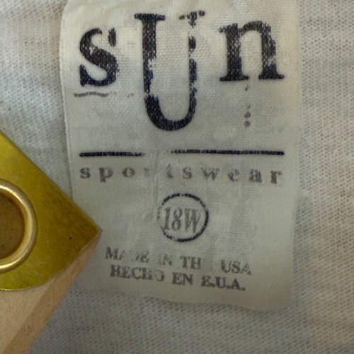 Vintage Garfield Neon Block Cartoon Tee Sun Sportswear 18W Made in USA 90s Style - Picture 5 of 13