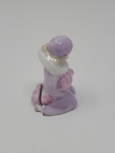 Vintage Woman Pierrot Place Card Holder Figurine Porcelain Ceramic Germany - Picture 4 of 5