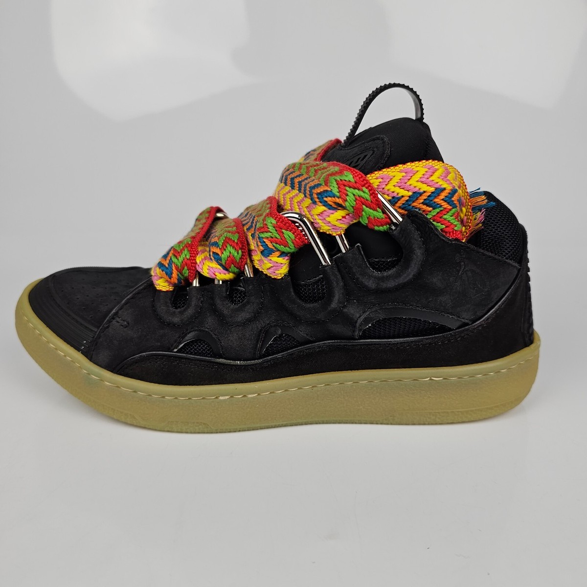 LANVIN Curb Women's Black Leather Sneakers New | eBay
