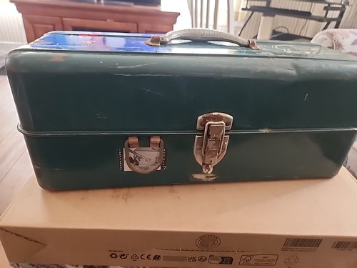 old metal tackle box metal trays vintage Gwt - Picture 4 of 15