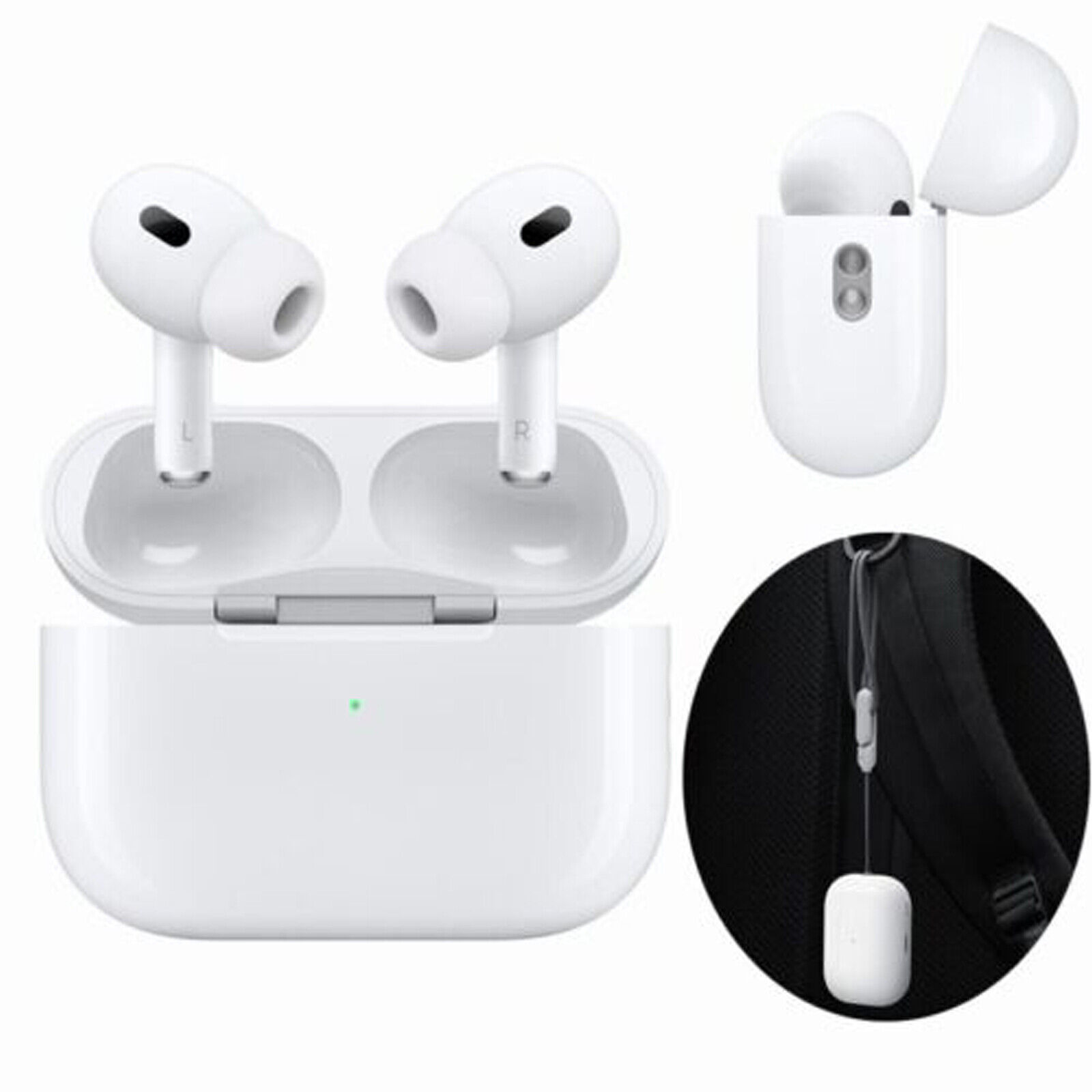 Apple Airpods Pro (2nd Generation) With Charging Case+Lanyard Earphone Earbuds