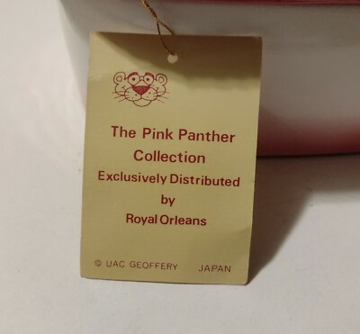 Vintage 1981 Royal Orleans Pink Panther Trinket Box Candy Dish