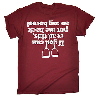 If You Can Read This Put Me Back On My Horse T-SHIRT Reiten Pony Geburtstag lustig
