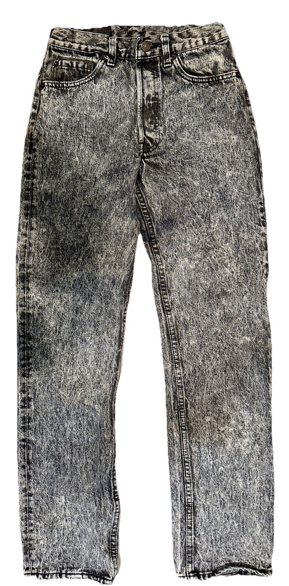 Levi's 501 80s USA ハチマル Vintage 80s Levis 501 0686 Jeans Acid Wash Black/White W29